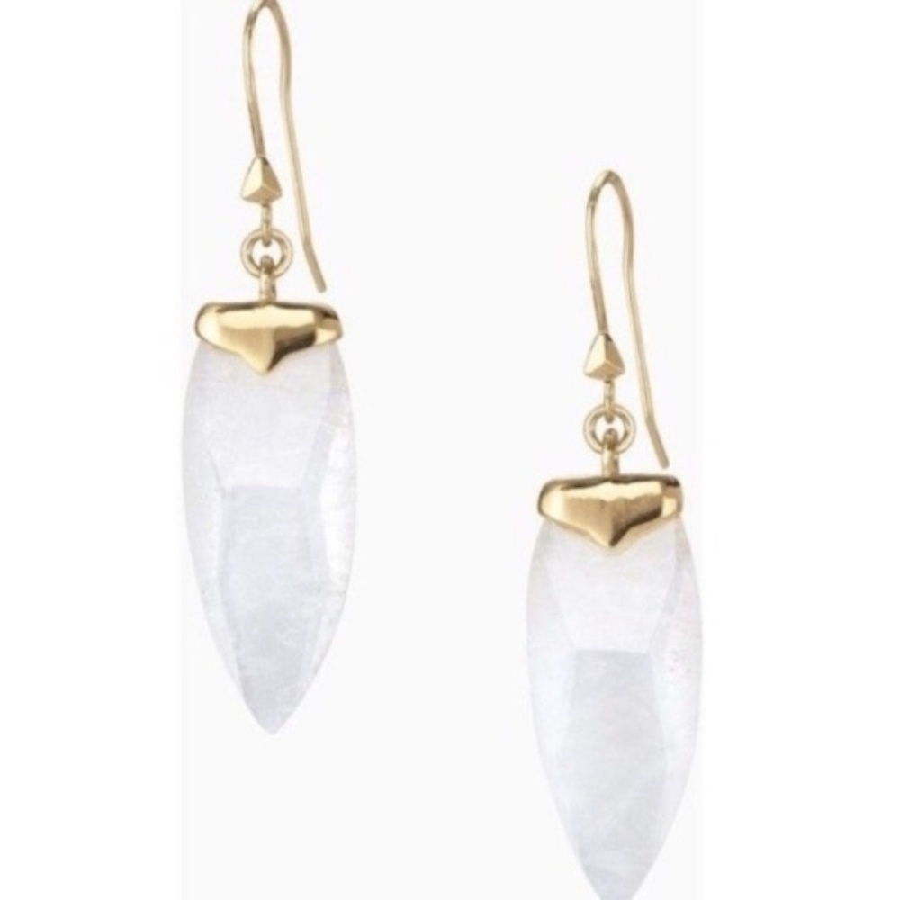 Stella & Dot | ~RARE~Aria Quartz Crystal + Gold Drop Earrings - Picture 4 of 5